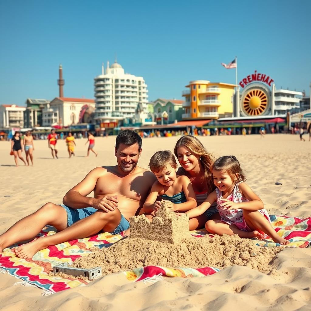 Family enjoying New Jersey Shore activities